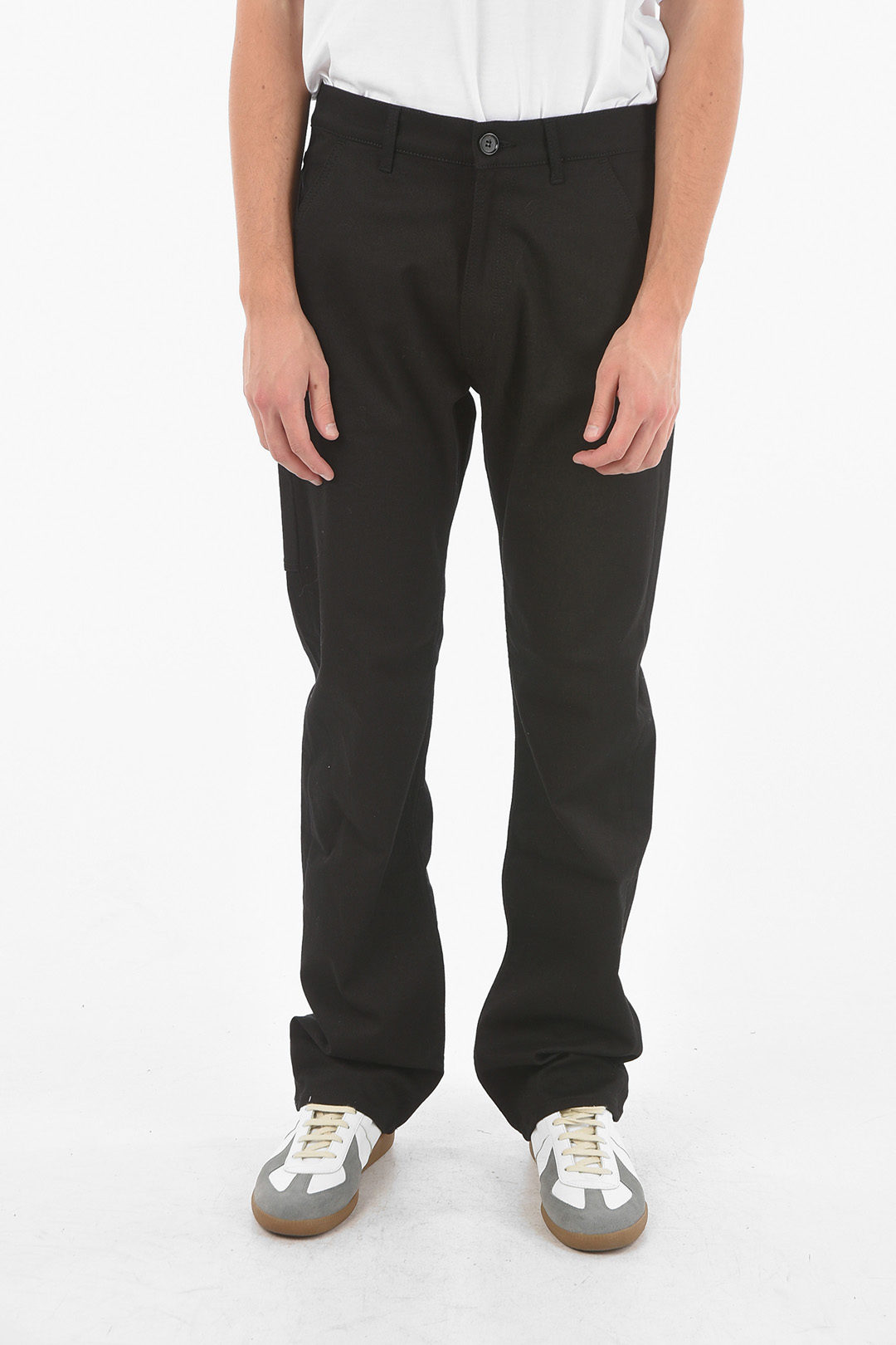 Alexander McQueen Denim Cargo Pants with Embroidered Logo men Glamood