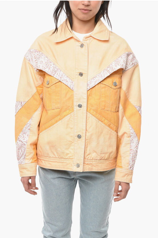 Isabel Marant Denim Jacket NISAO with Embroidered Inserts