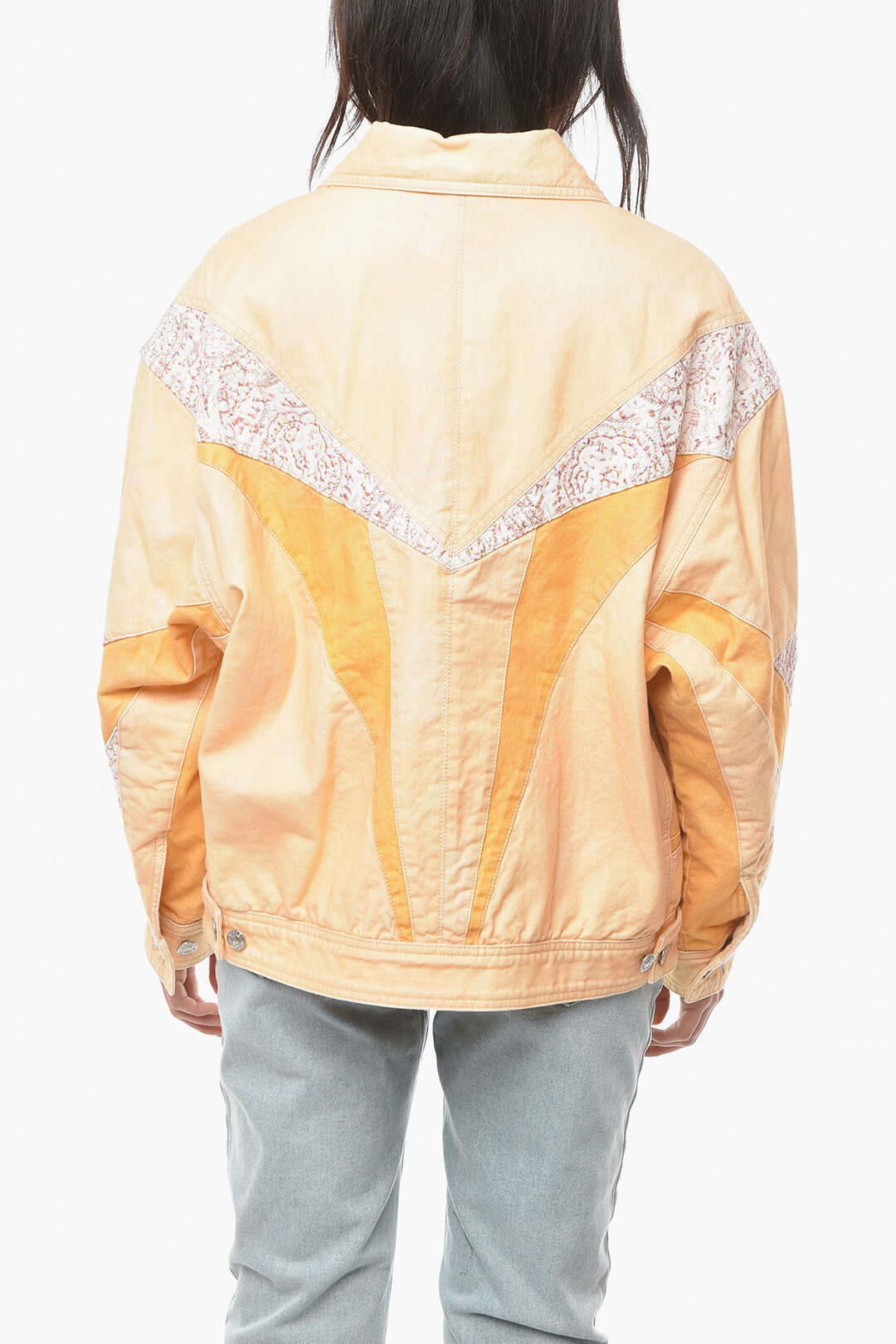 Isabel Marant Denim Jacket NISAO with Embroidered Inserts