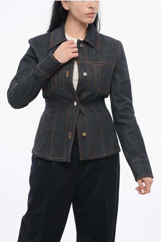 Ferragamo Dark Denim Single Breasted Jacket