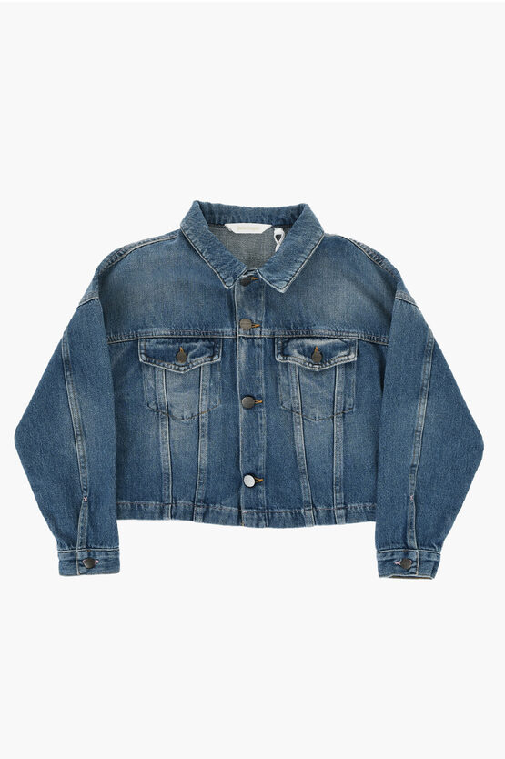 Palm Angels Denim Jacket With Logoed Buttons