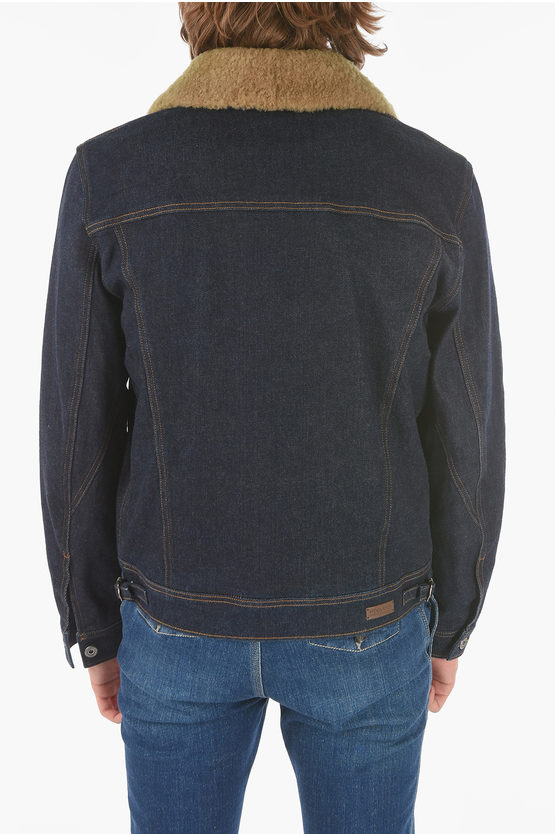Woolrich Denim Jacket with Shearling Detail men - Glamood Outlet