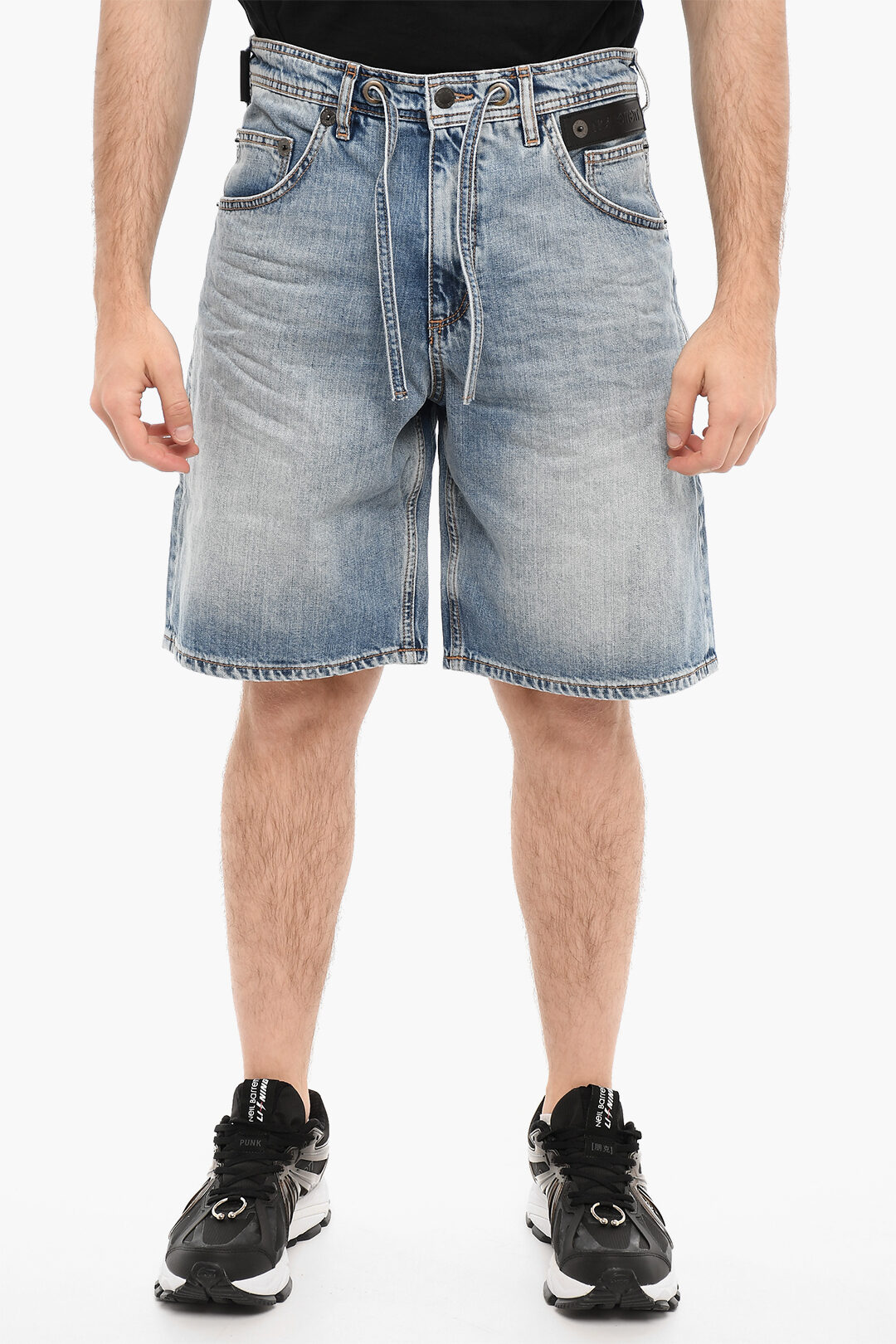 Neil Barrett Denim Loose Fit Shorts men Glamood Outlet