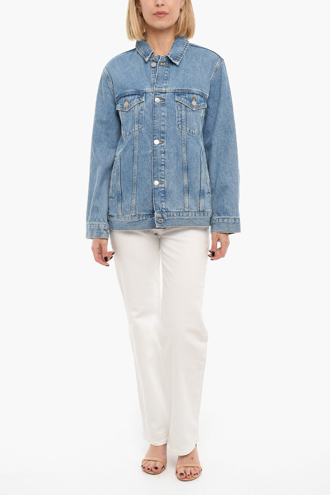 Topshop elbow rip hot sale denim jacket