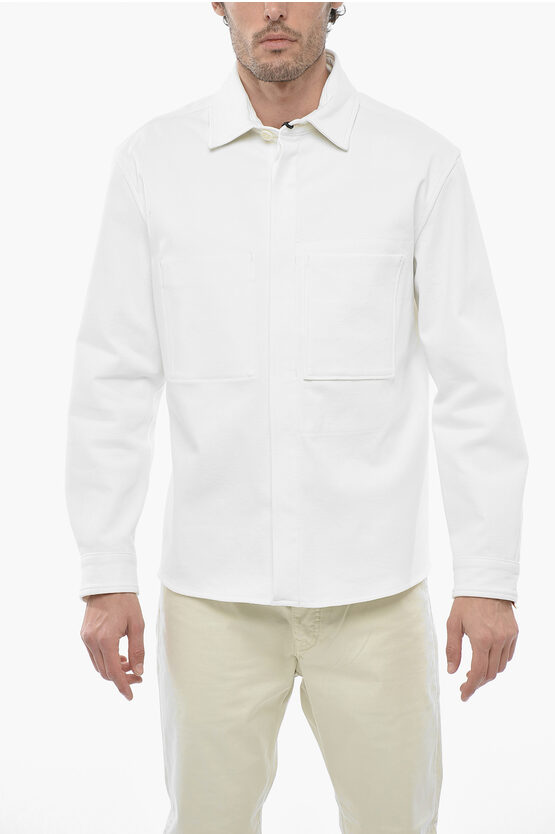 Ermenegildo Zegna Denim Shirt In Bianco