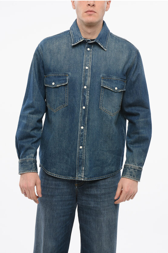 Denim Overshirt Wit… - image