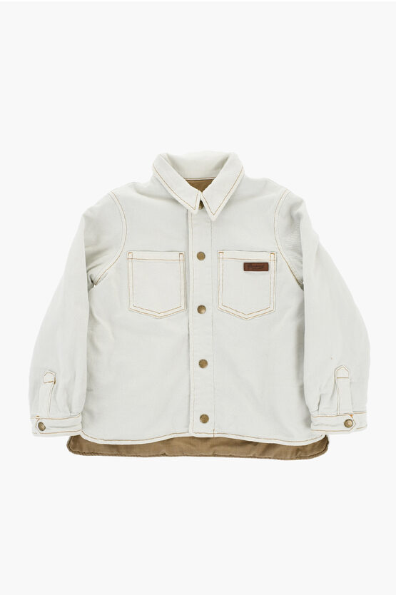 Denim Overshirt Wit… - image