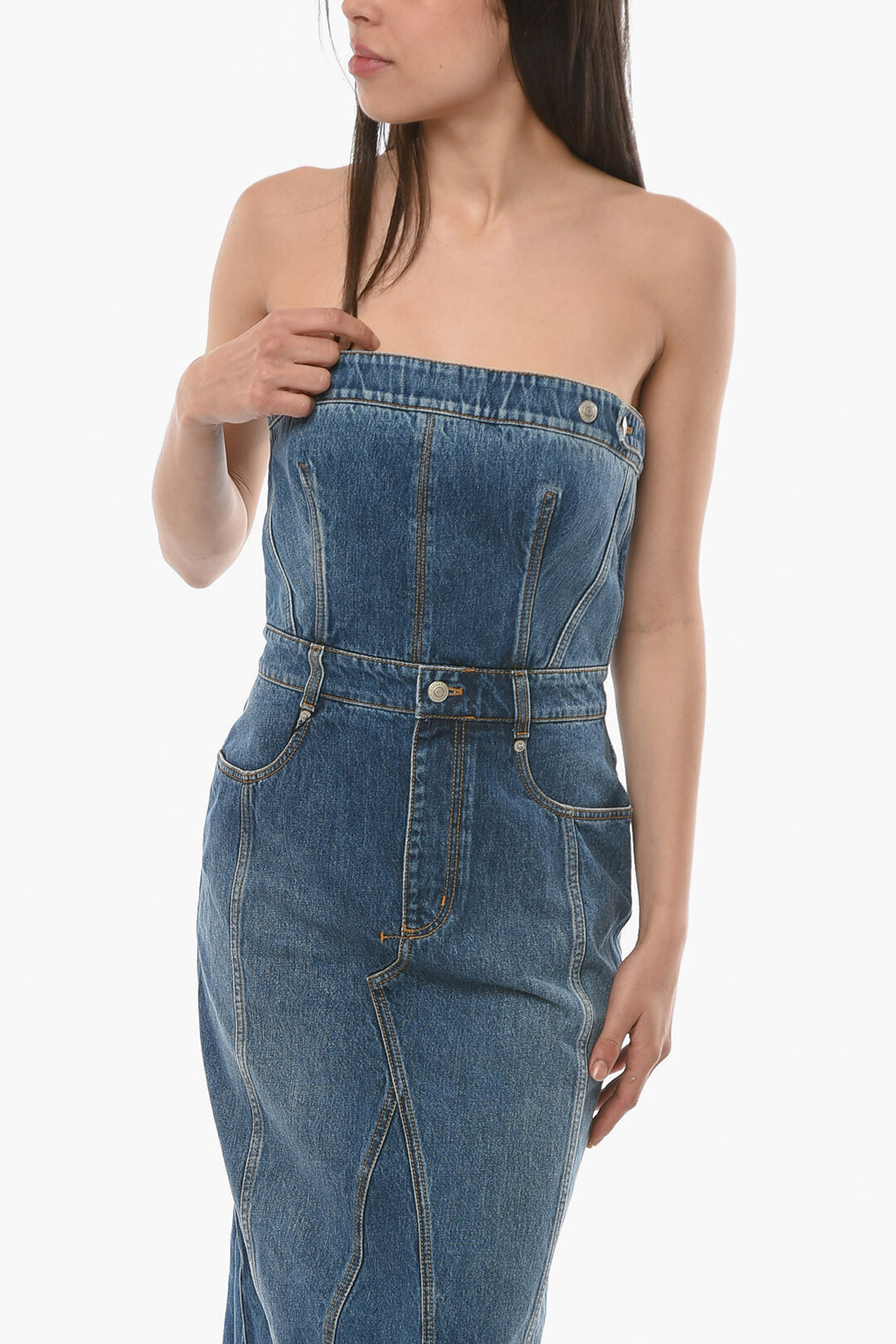 Denim shop pencil dress