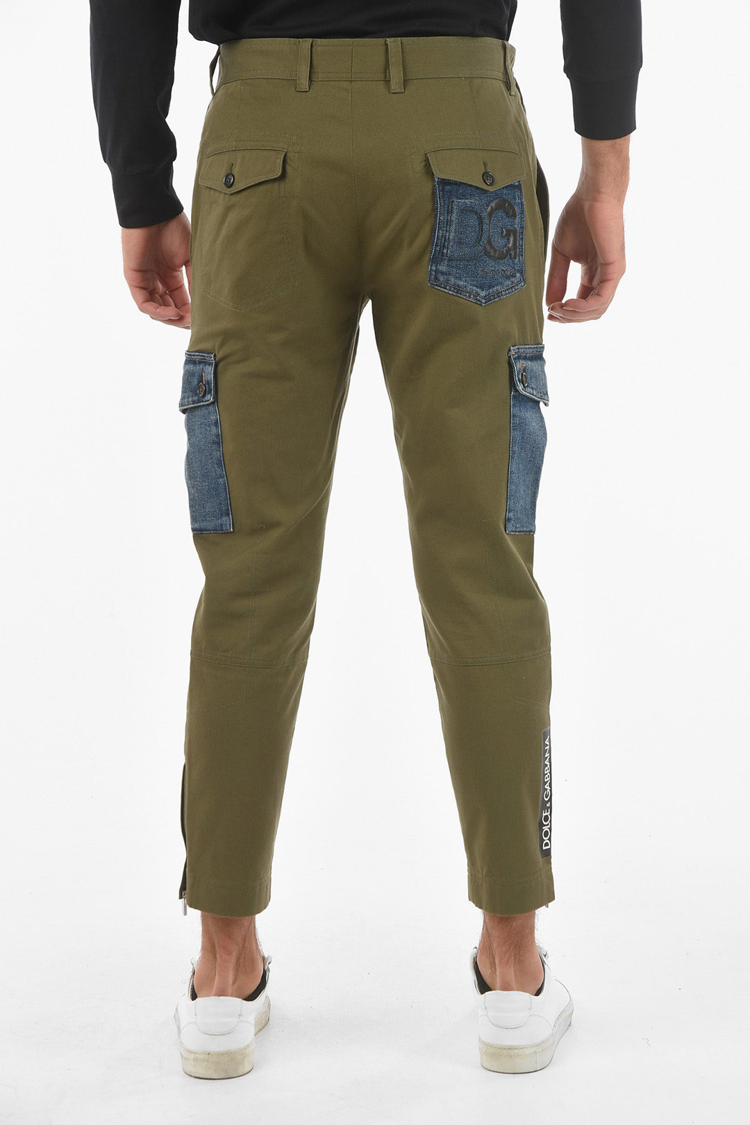 Dolce And Gabbana Denim Pocket Cotton Cargo Pants Men Glamood Outlet