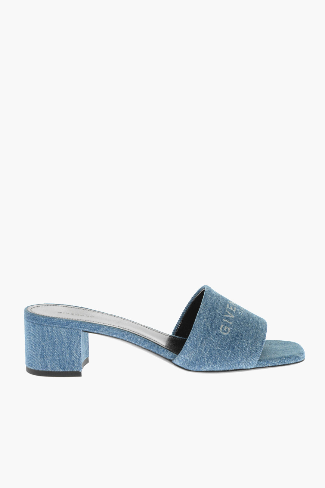 Givenchy Denim Sandals with Jacquard Logo 4cm women