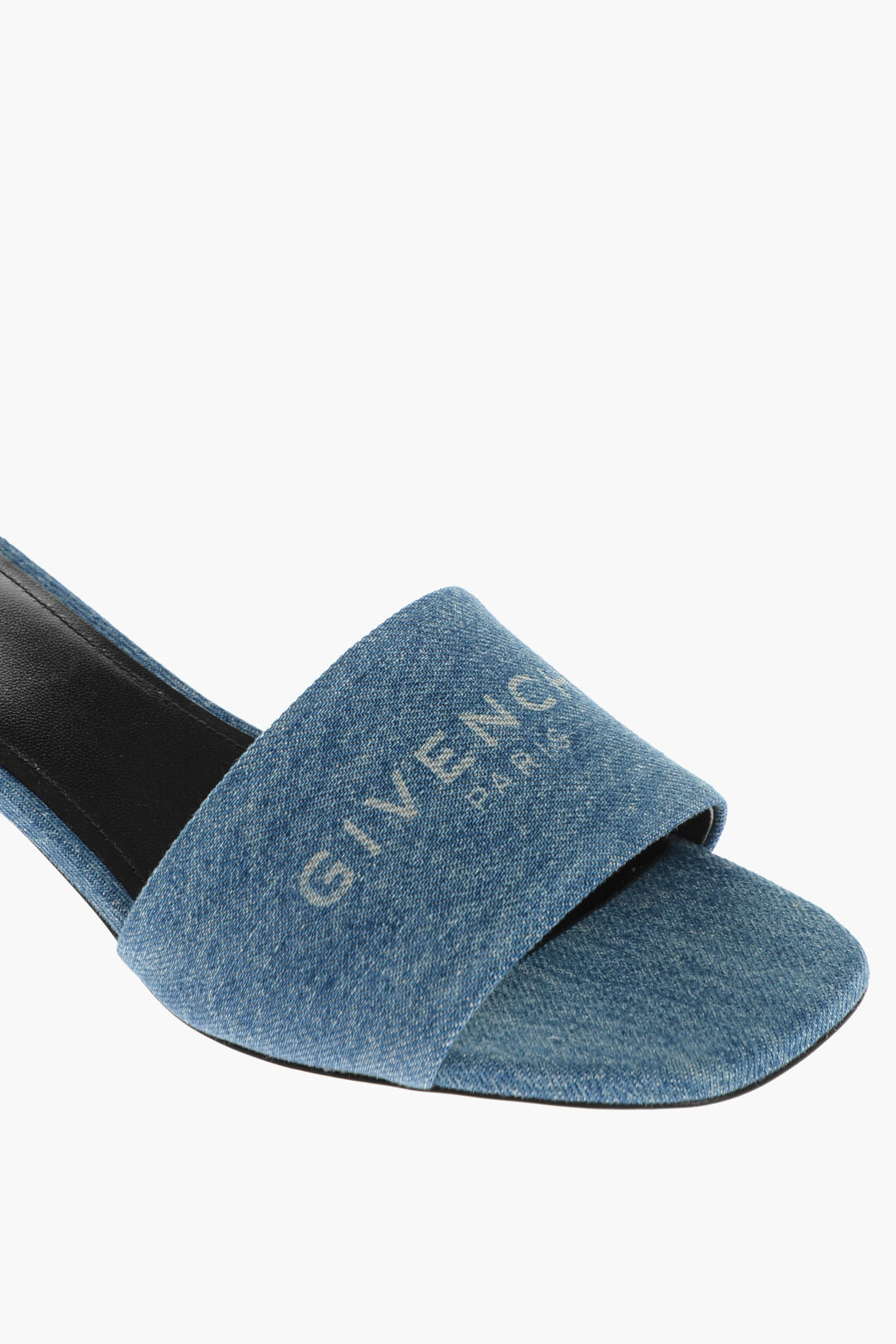 Givenchy Denim Sandals with Jacquard Logo 4cm women