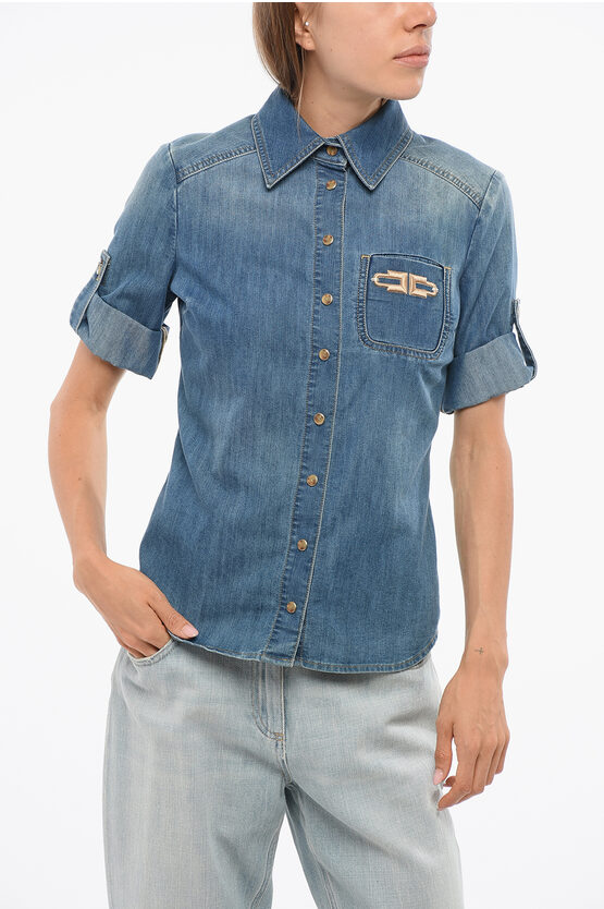 Denim Shirt With Em… - image