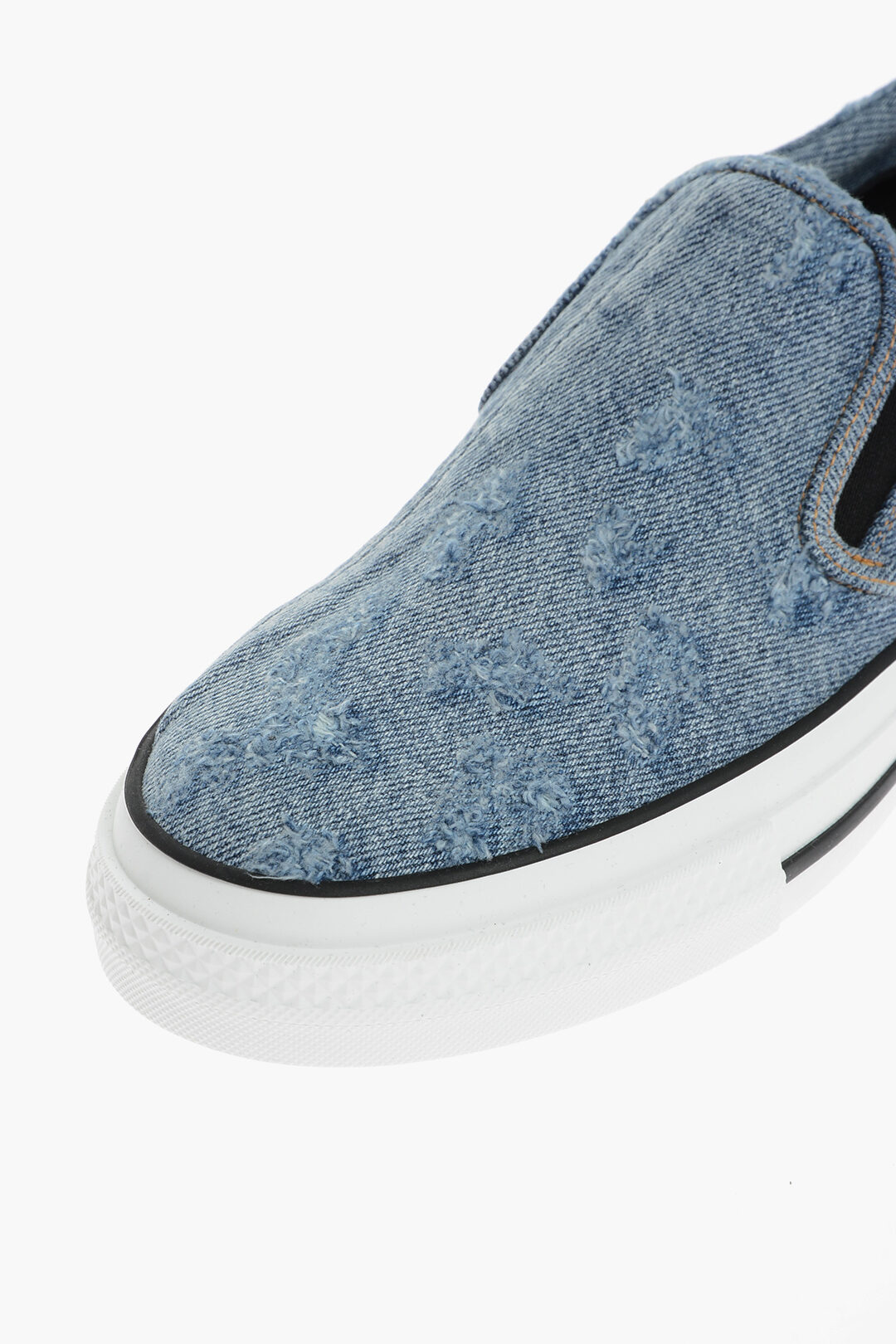 Dolce Gabbana Denim Slip On Sneakers With Logoed Sole men Glamood Outlet