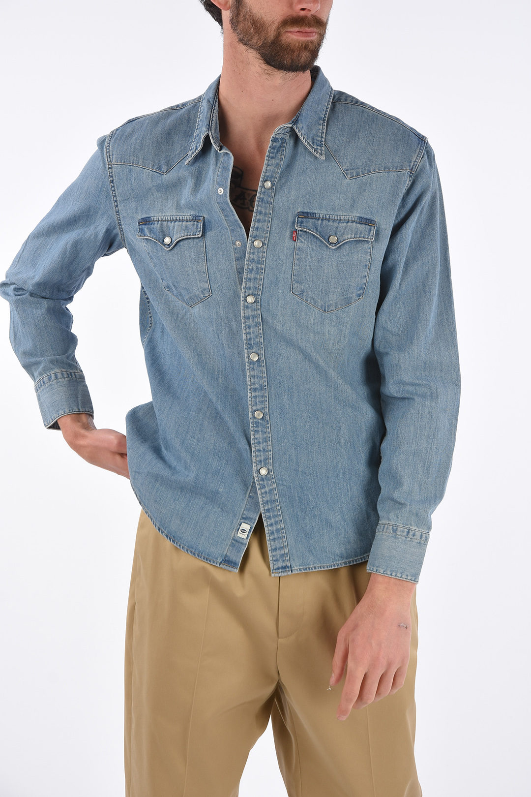 Levi's Denim Snap Button Shirt men - Glamood Outlet