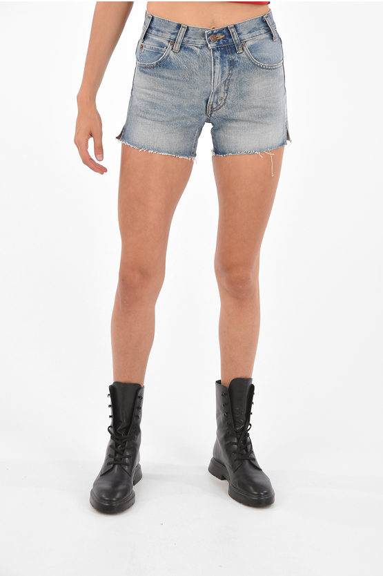 Celine Denim Stone Washed Hot Pants 