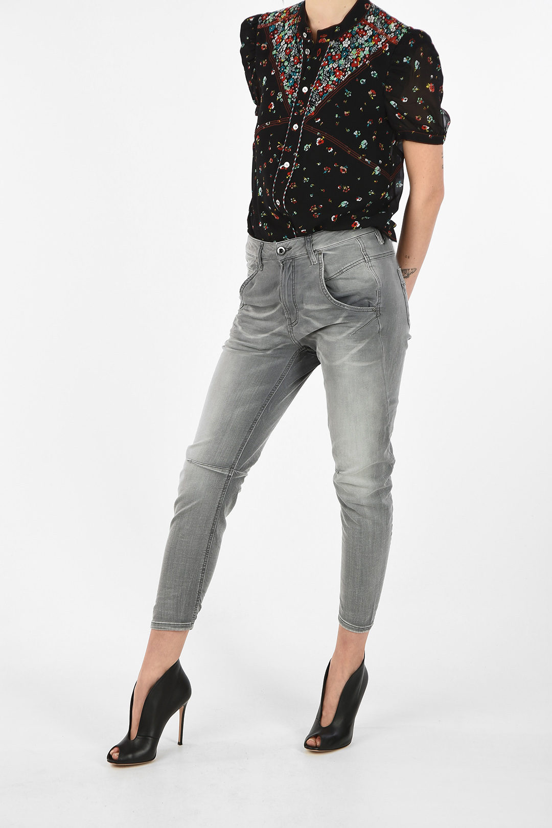 Diesel Denim Stretch Cropped FAYZA-NE Sweat Jogg jeans women 