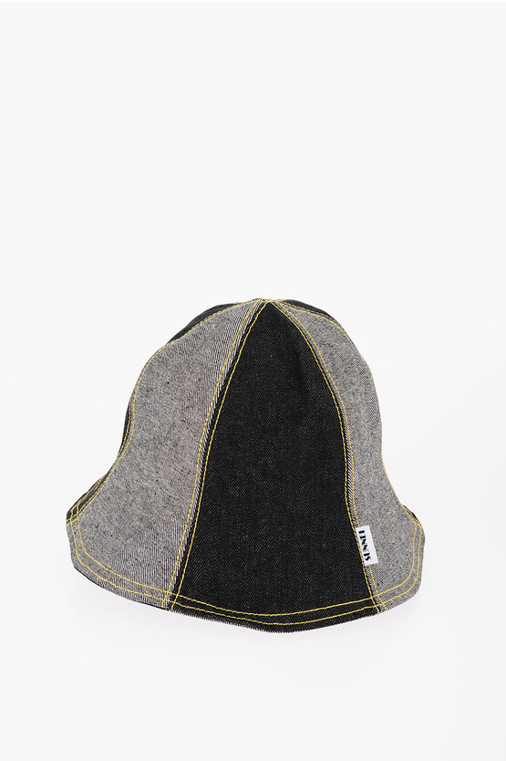 Sunnei Denim Suce Bucket Hat In Black