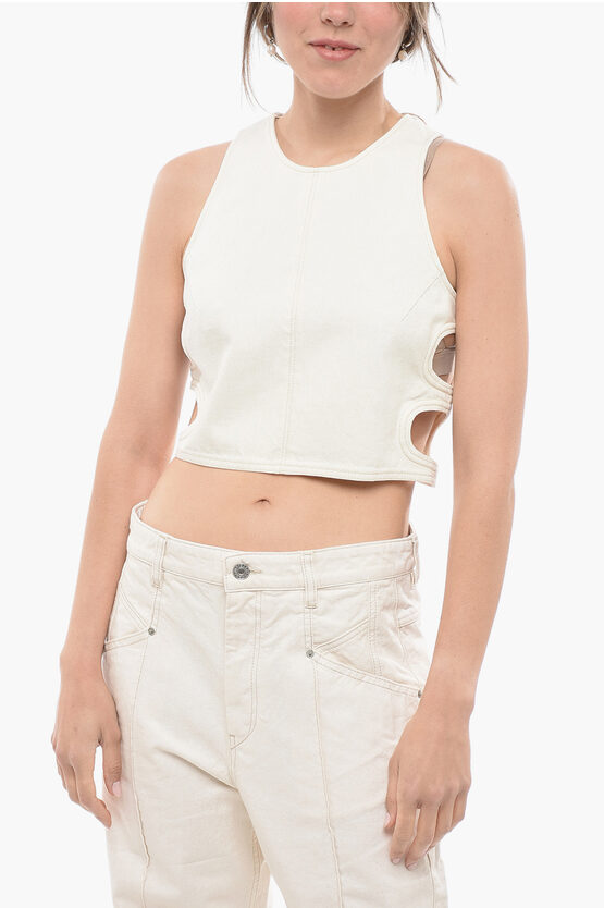 Chloé Denim Tank Top With Side Cut-outs