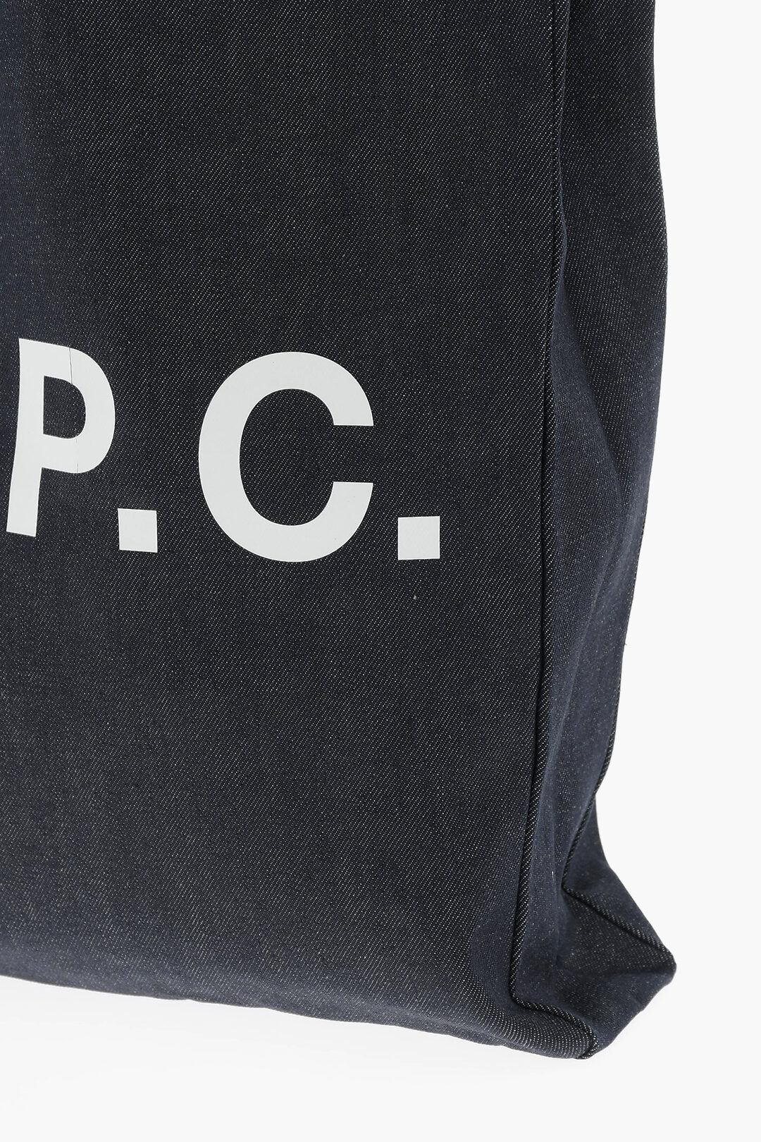 A.P.C. Denim Tote Bag with Printed Logo women - Glamood Outlet