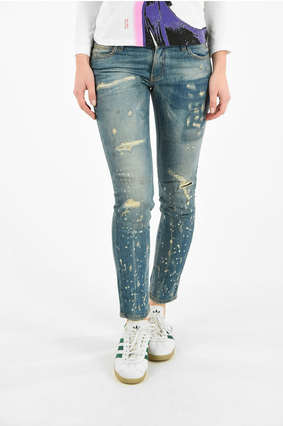 skinny fit low rise jeans