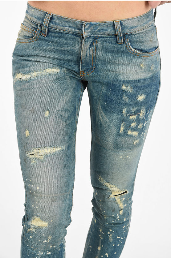 skinny fit low rise jeans