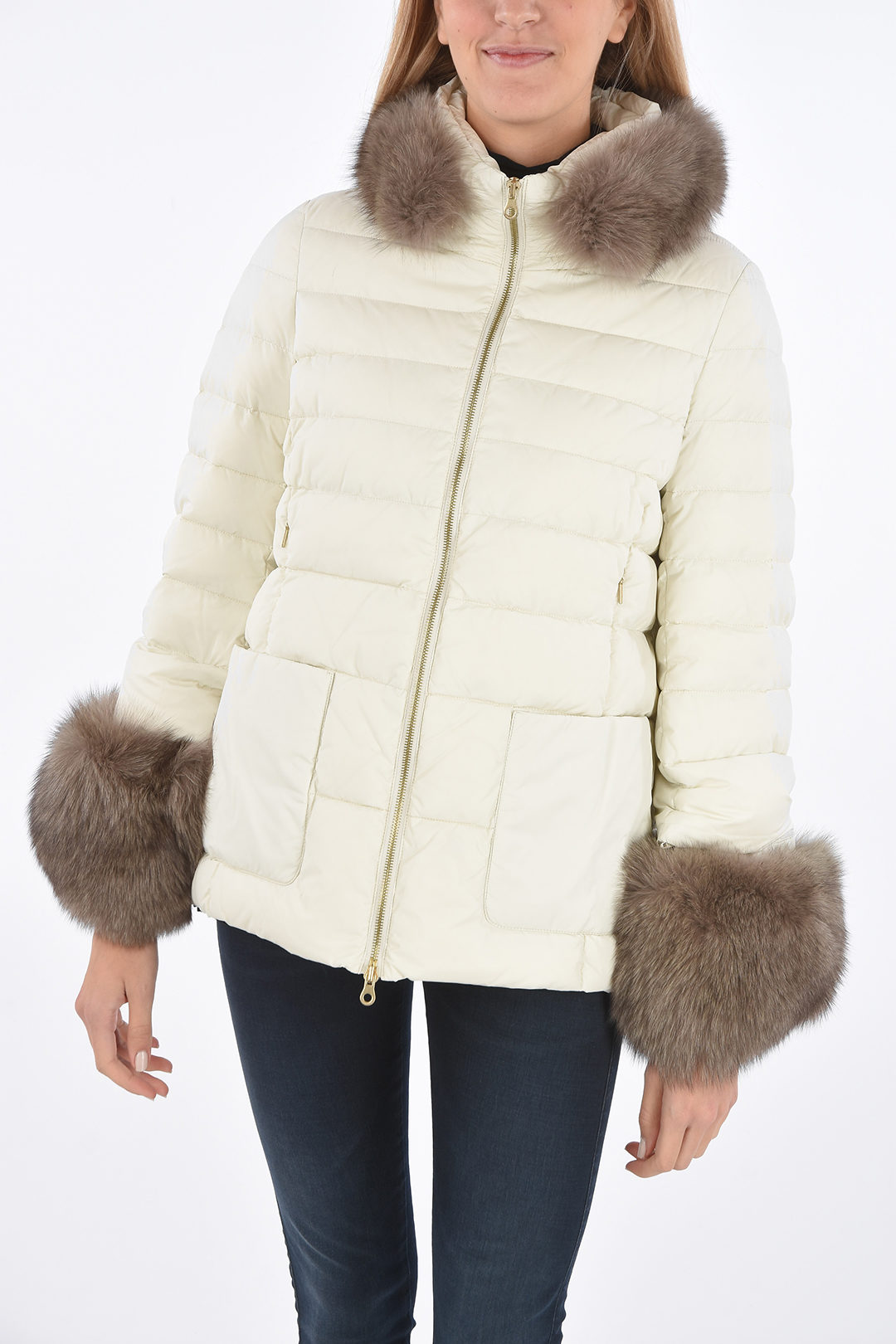 detachable real fur trim KERRIN down jacket