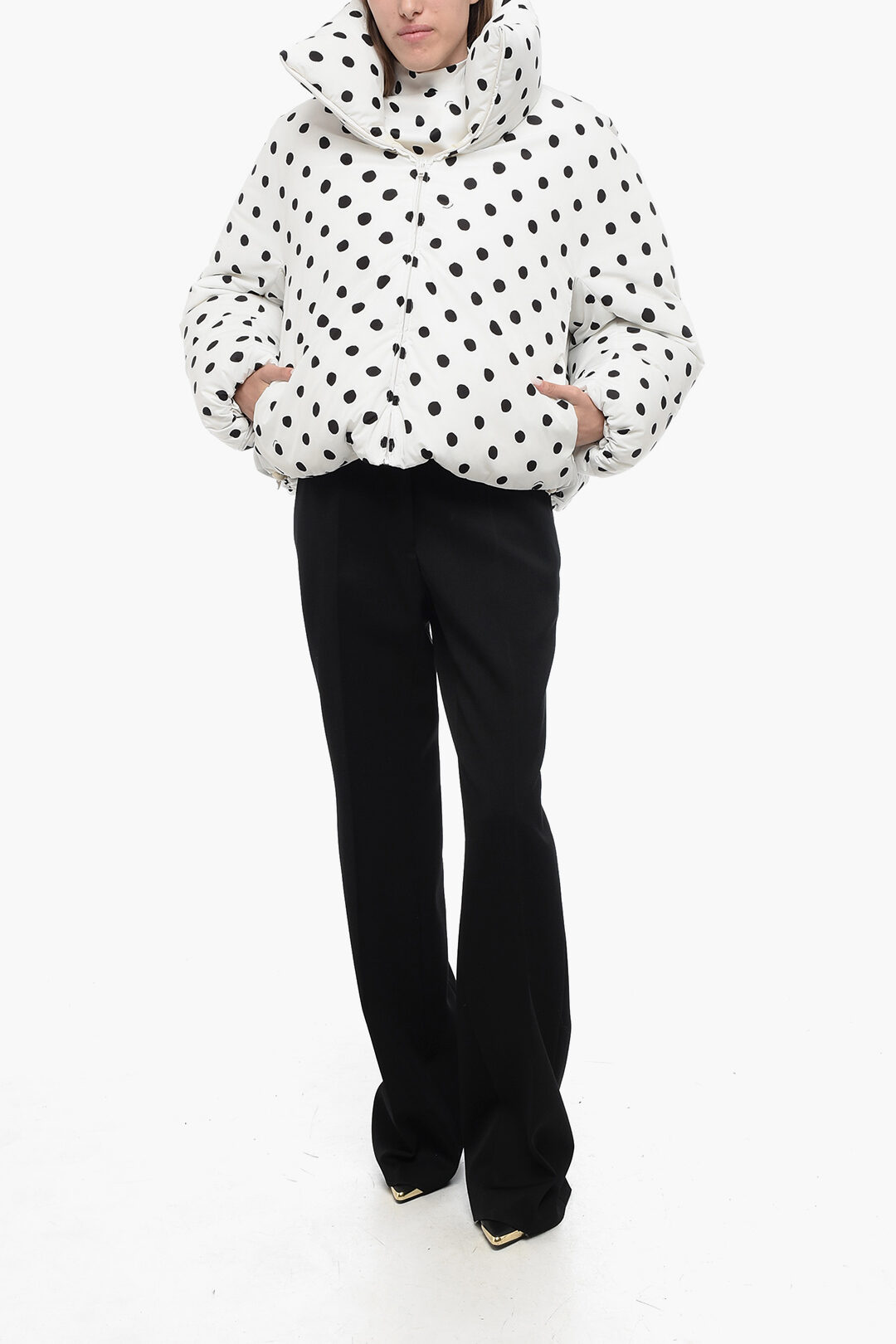【PARTIMENTO】 POLKA DOT SHEER HOODED JACKET /追跡付 Amazon.com: Bulletgxll White Polka Dot Women's UPF 50+ Sun