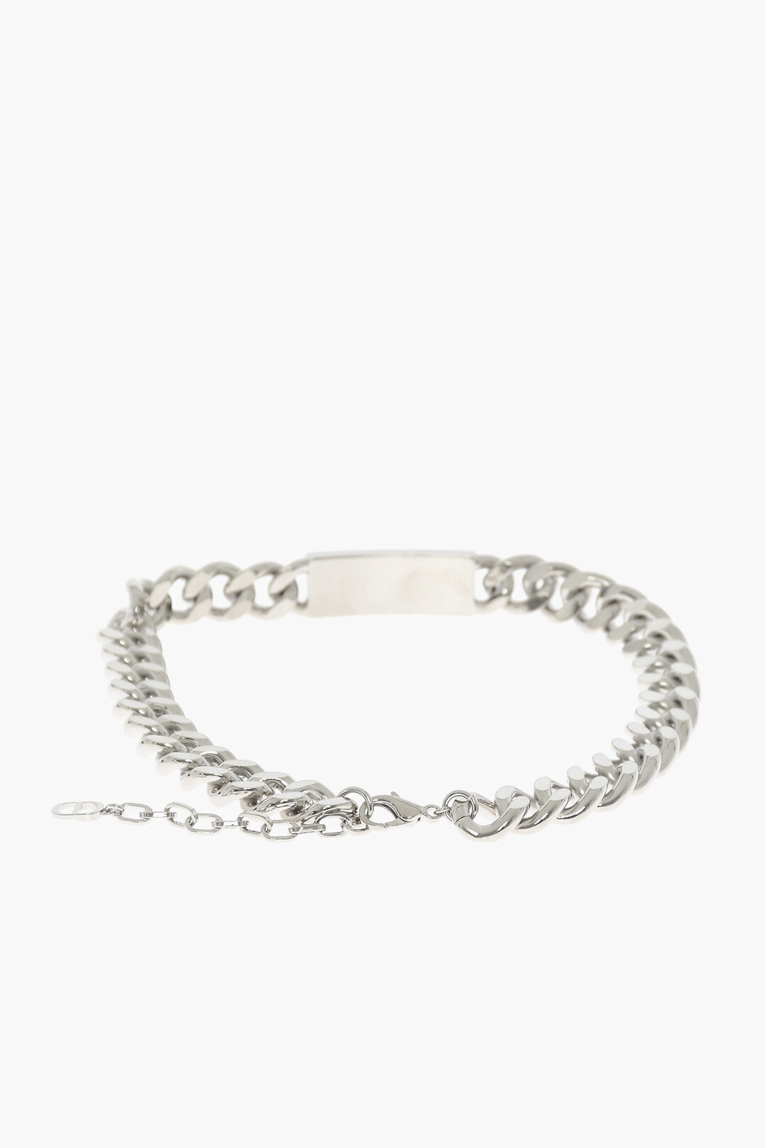 Dior DIOR COUTURE Collana Chain Logata con Finitura Argento uomo Glamood Outlet