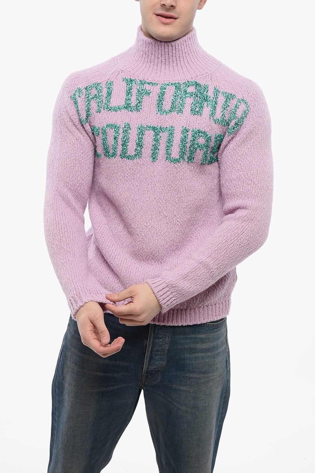 Dior DIOR X ERL Turtleneck Pullover with Lurex Embroidery men