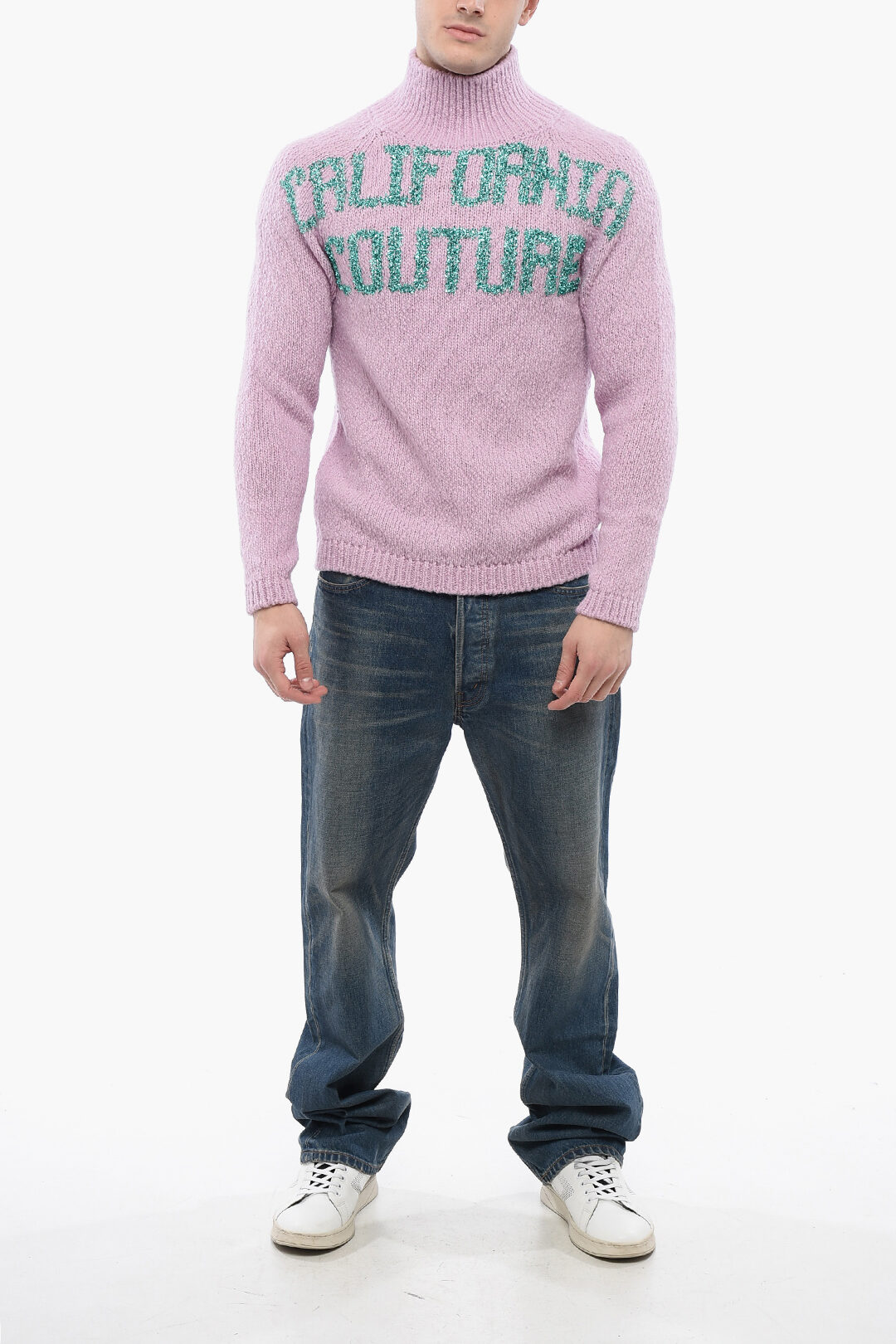 Dior DIOR X ERL Turtleneck Pullover with Lurex Embroidery men