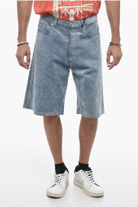 Dior X Erl Velour Shorts With Vintage Effect