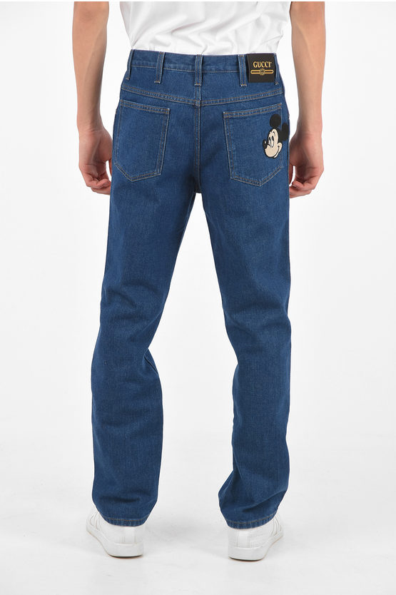 Gucci X Disney Mickey Patch Jeans in Blue for Men