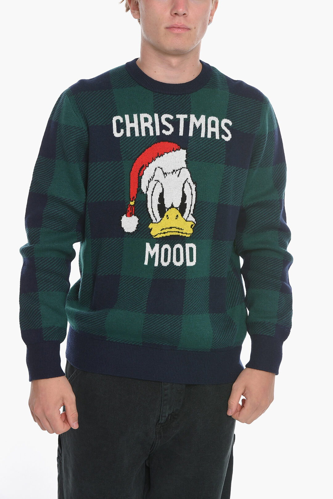 MC2 Saint Barth DISNEY Buffalo Checked Crew-Neck Sweater with