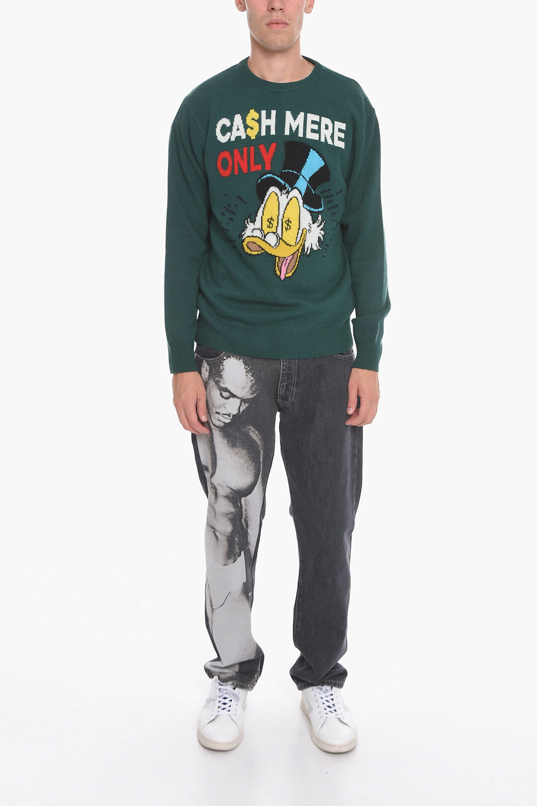 MC2 Saint Barth DISNEY Crew-Neck Sweater with Maxi Embroidery men