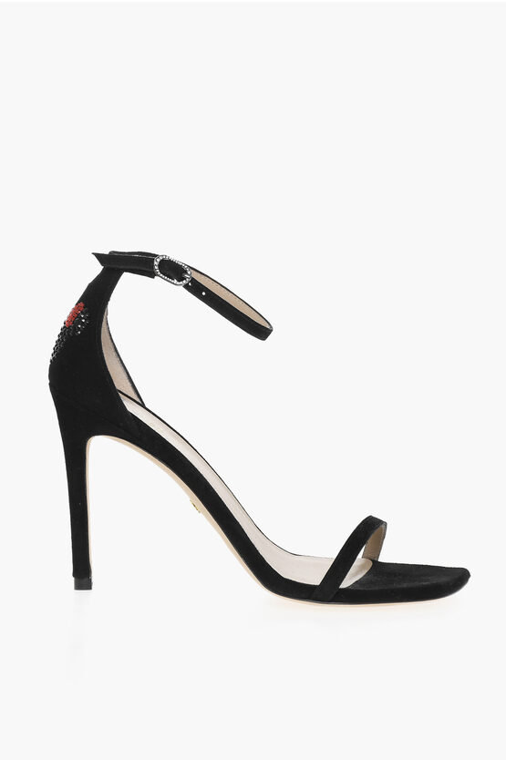 PREMIERE 105 SANDAL IN BLACK SUEDE WITH RHINSTONES main image 0