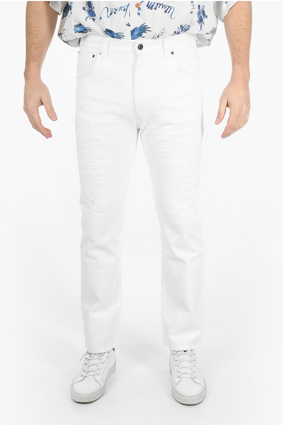 14 Bros Distressed 5 Pockets Jeans 19cm In White