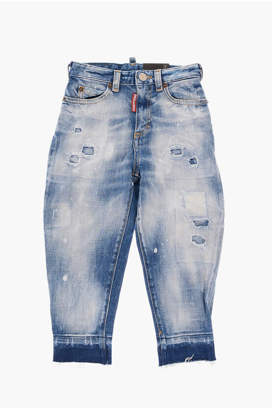 Dsquared2 Distressed 80's Jeans In Blue