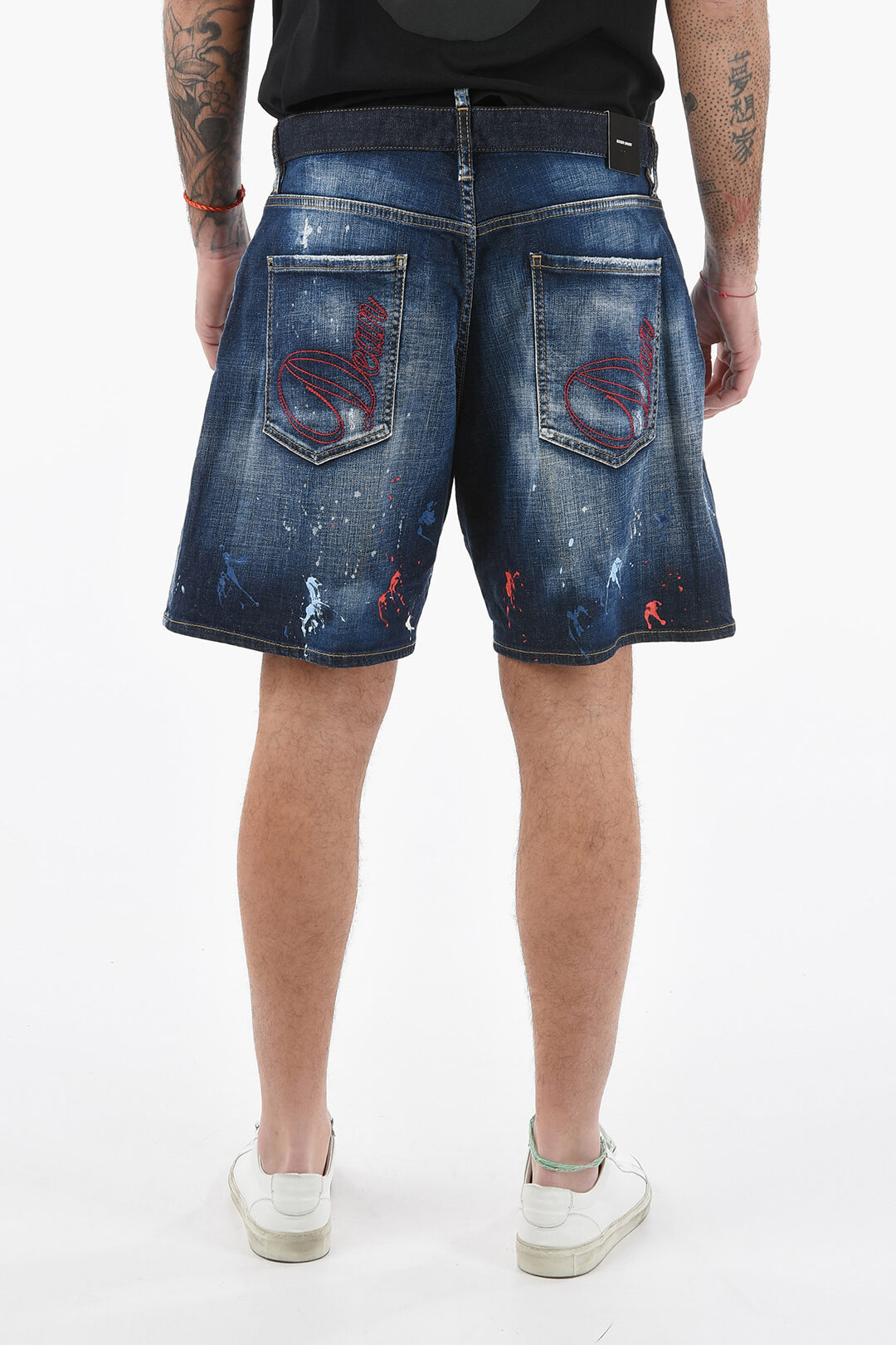 Dsquared2 Distressed BOXER Shorts with Paint-splash Pattern men ...