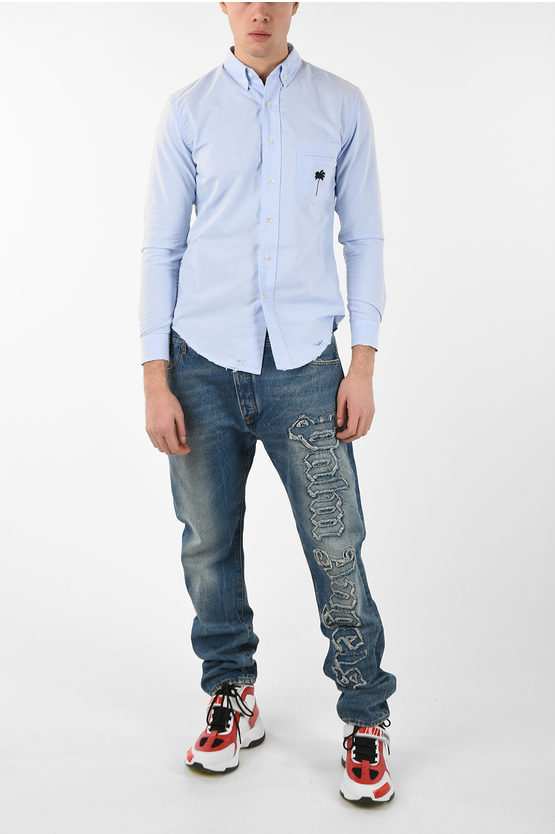 Palm Angels Distressed Button-Down PXP 