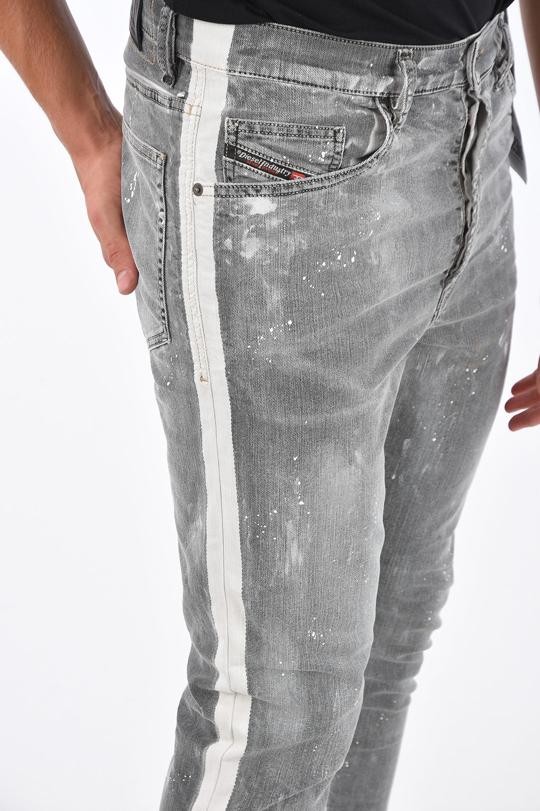 Distressed D-EETAR-SP Tapered Fit Jeans 17cm