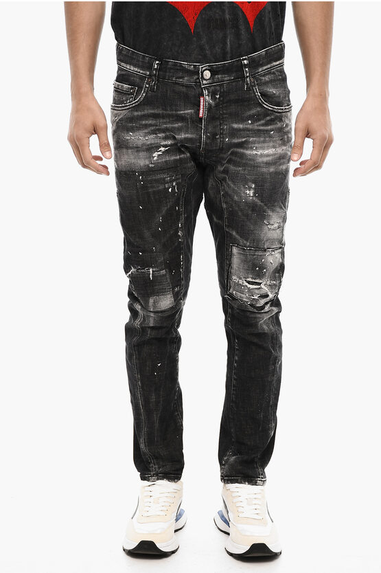 Dsquared2 Acid Wash Distressed Super Twinky Jeans