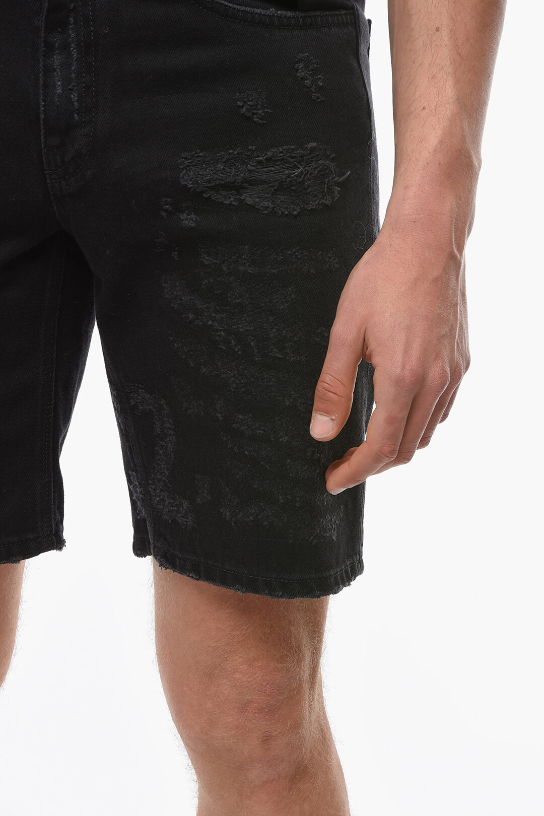 Givency Men's Distress hot Denim Shorts