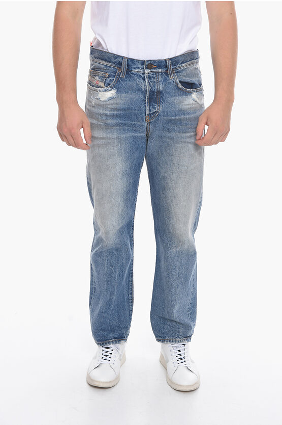 Diesel Distressed Denims 2020 D-viker With Light Wash L.32 21cm In Blue