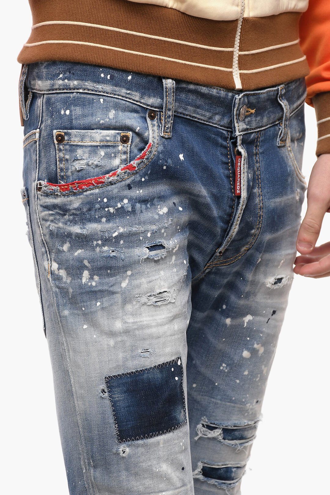 Dsquared2 Distressed Design SUPER TWINKY FIT Denims 14cm men - Glamood ...