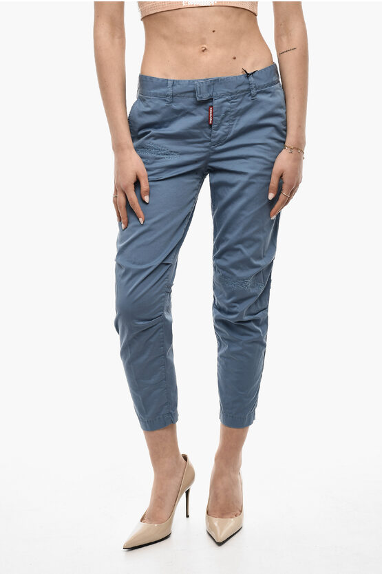 Dsquared2 Distressed Effect Cotton Pants