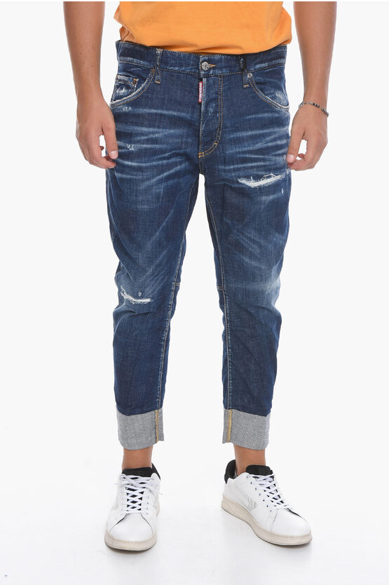 Dsquared2 Tapered Fit Distressed Effect TIDY BIKER Jeans men