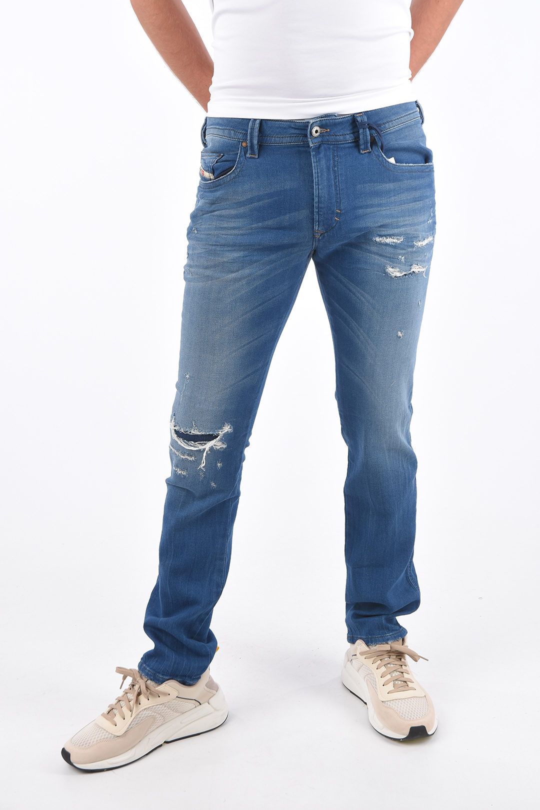 mineraal Opvoeding verwennen Diesel Distressed THAVAR-NE Jogg Jeans 18cm men - Glamood Outlet