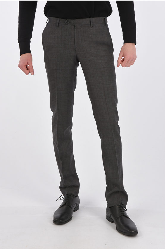 Corneliani District Check Academy Pants With Belt Loops