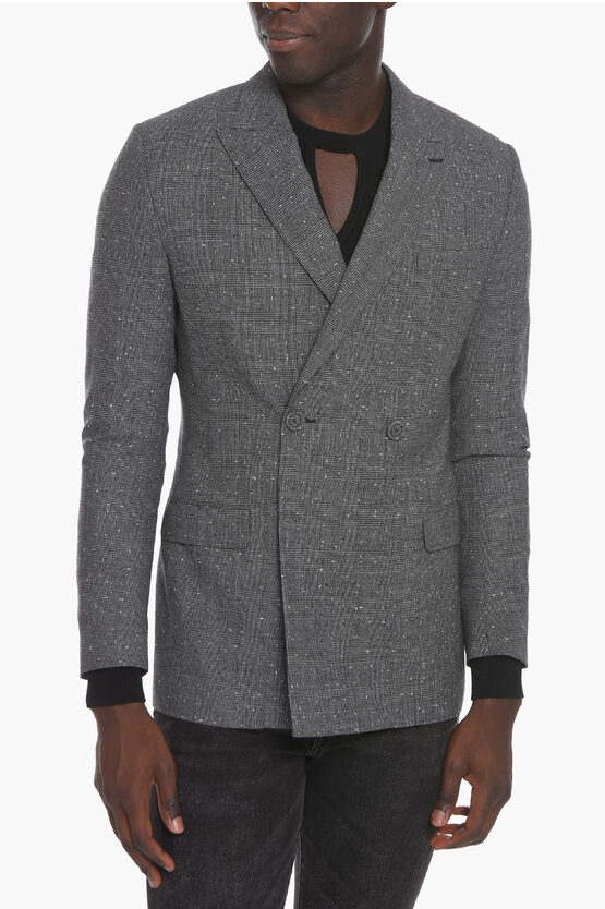 DIOR DISTRICT CHECK DOUBLE BREASTED BLAZER 