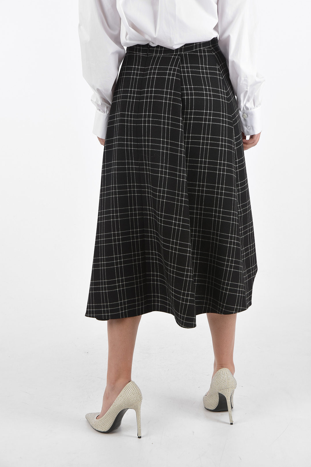スカート ALEXANDER MCQUEEN Flared midi skirt Alexander McQueen Flared high waist midi skirt with